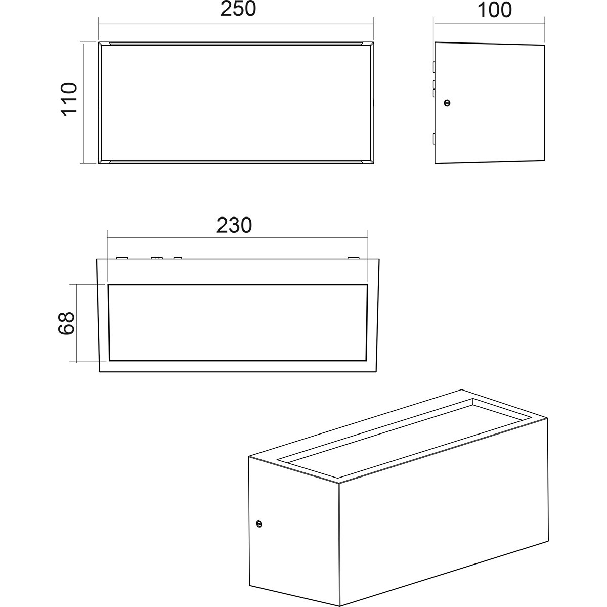 LED Tuinverlichting - Wandlamp Buitenlamp - Trion Cayen Up and Down - E14 Fitting - 2-lichts - Spatwaterdicht IP44 - Bruin - Aluminium