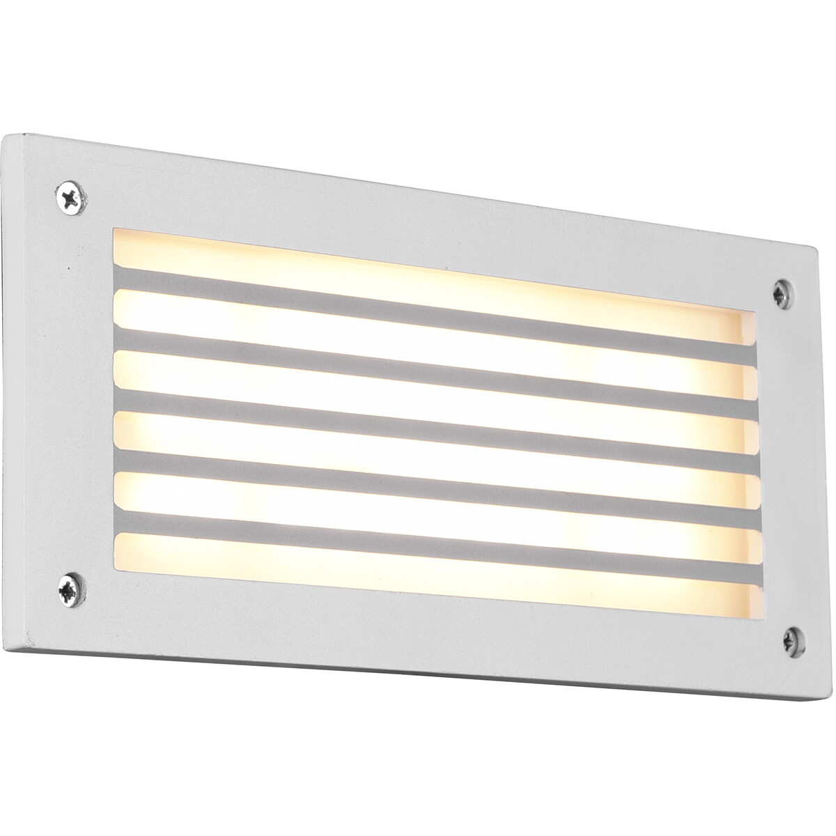 LED Tuinverlichting - Wandlamp Buitenlamp - Trion Hertom - 9W - Warm Wit 3000K - Rechthoek - Mat Wit - Aluminium product afbeelding