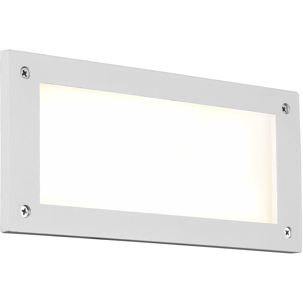 LED Tuinverlichting - Wandlamp Buitenlamp - Trion Kitsu - 9W - Warm Wit 3000K - Rechthoek - Mat Wit - Aluminium product afbeelding