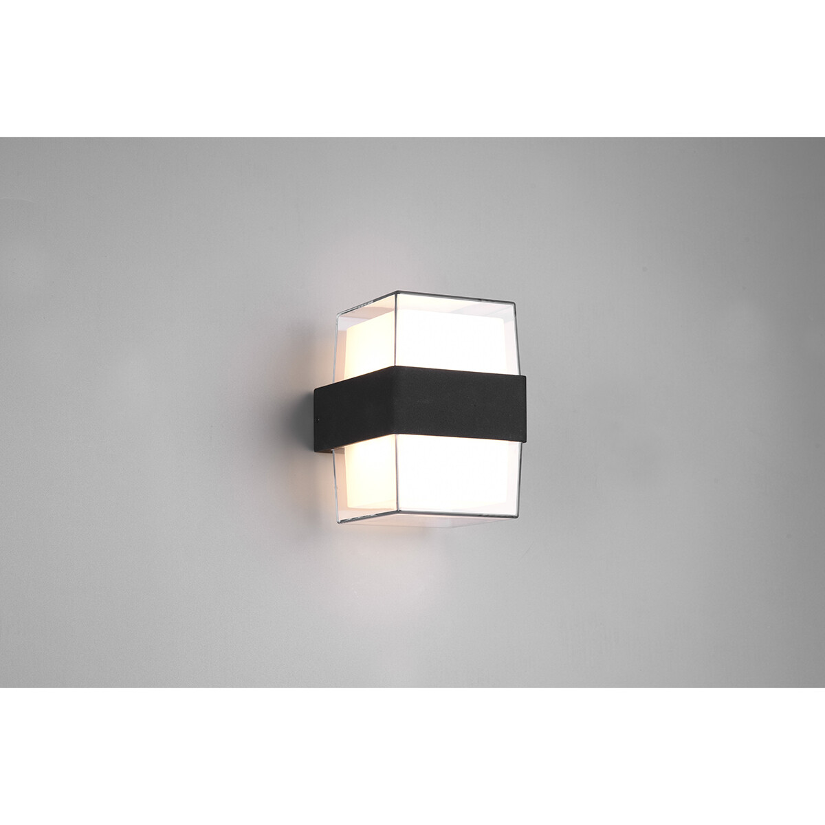 LED Tuinverlichting - Wandlamp Buitenlamp - Trion Mollo Up and Down - 4W - Warm Wit 3000K - 1-lichts - Rond - Mat Antraciet - Aluminium