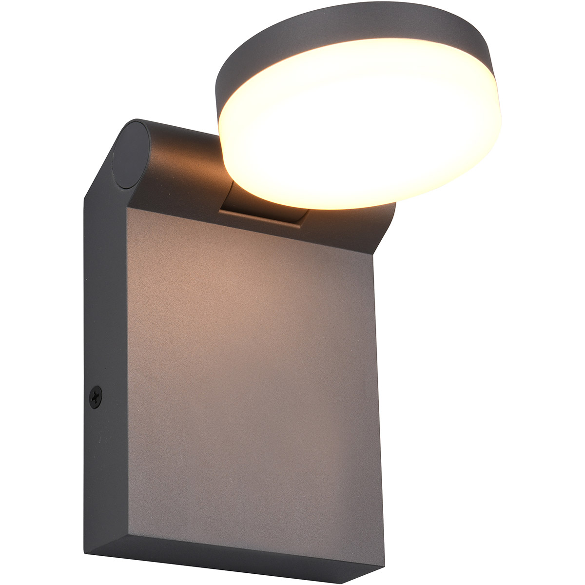 LED Tuinverlichting - Wandlamp Buitenlamp - Trion Nuri - 7.5W - Aanpasbare Kleur - Spatwaterdicht IP44 - Mat Antraciet - Aluminium