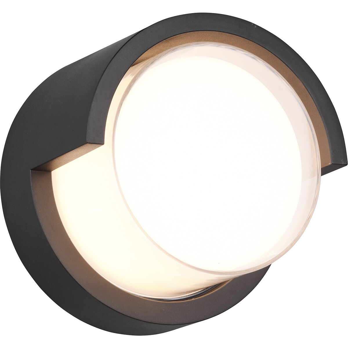 LED Tuinverlichting - Wandlamp Buitenlamp - Trion Pounto - 8W - Warm Wit 3000K - Rond - Mat Antraciet - Kunststof product afbeelding