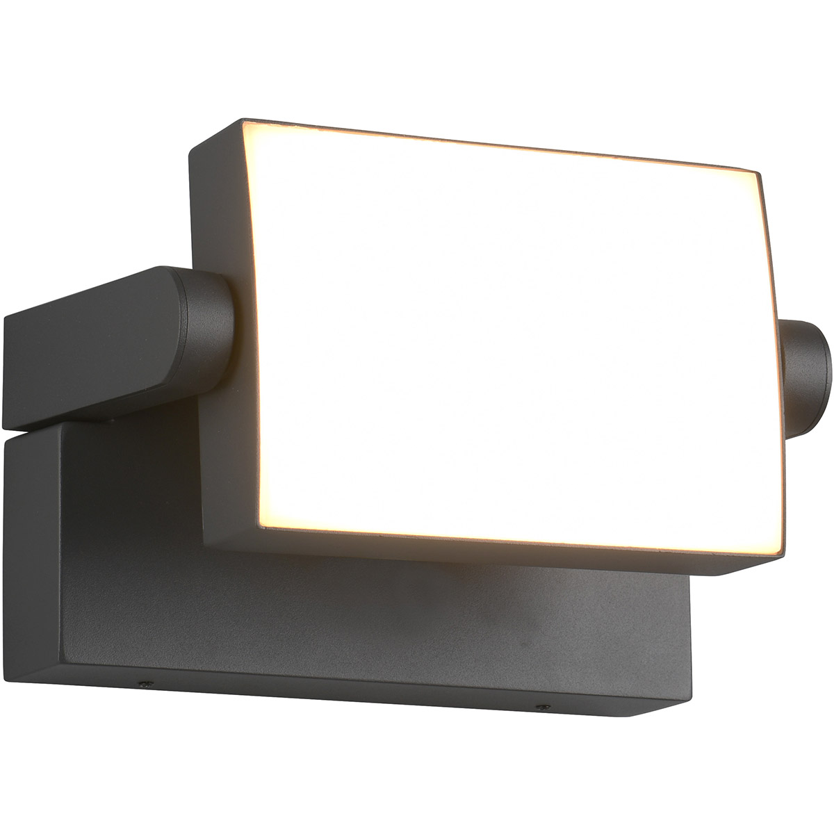 LED Tuinverlichting - Wandlamp Buitenlamp - Trion Sansar - 10W - Warm Wit 3000K - Waterdicht IP54 - Antraciet - Aluminium