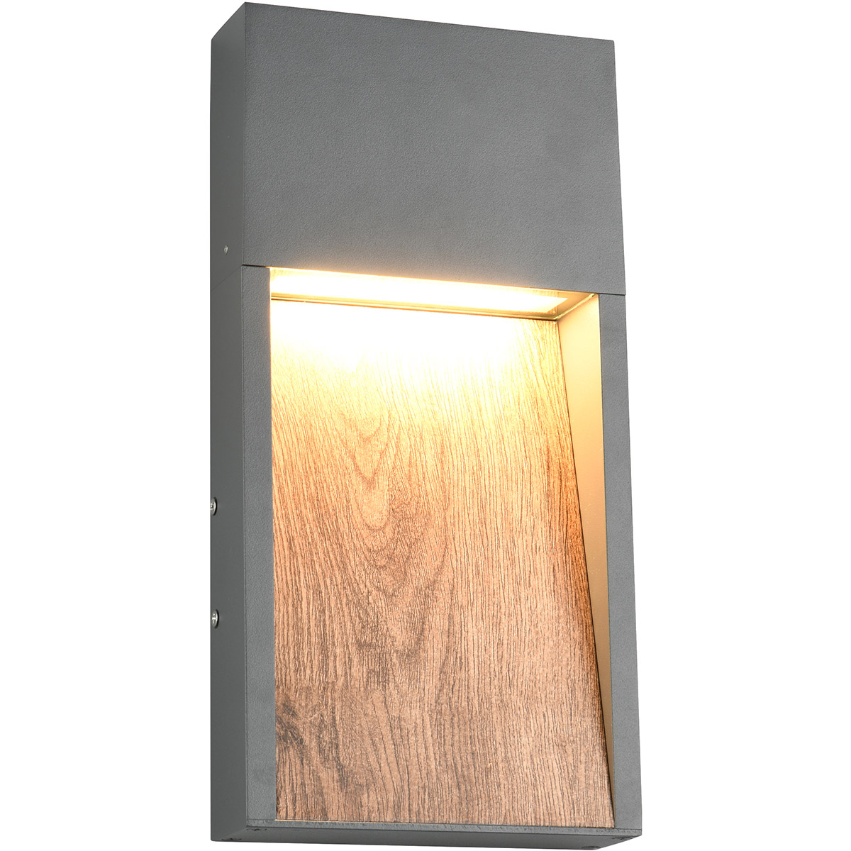 LED Tuinverlichting - Wandlamp Buitenlamp - Trion Selman - 11W - Warm Wit 3000K - Spatwaterdicht IP44 - Bruin - Aluminium