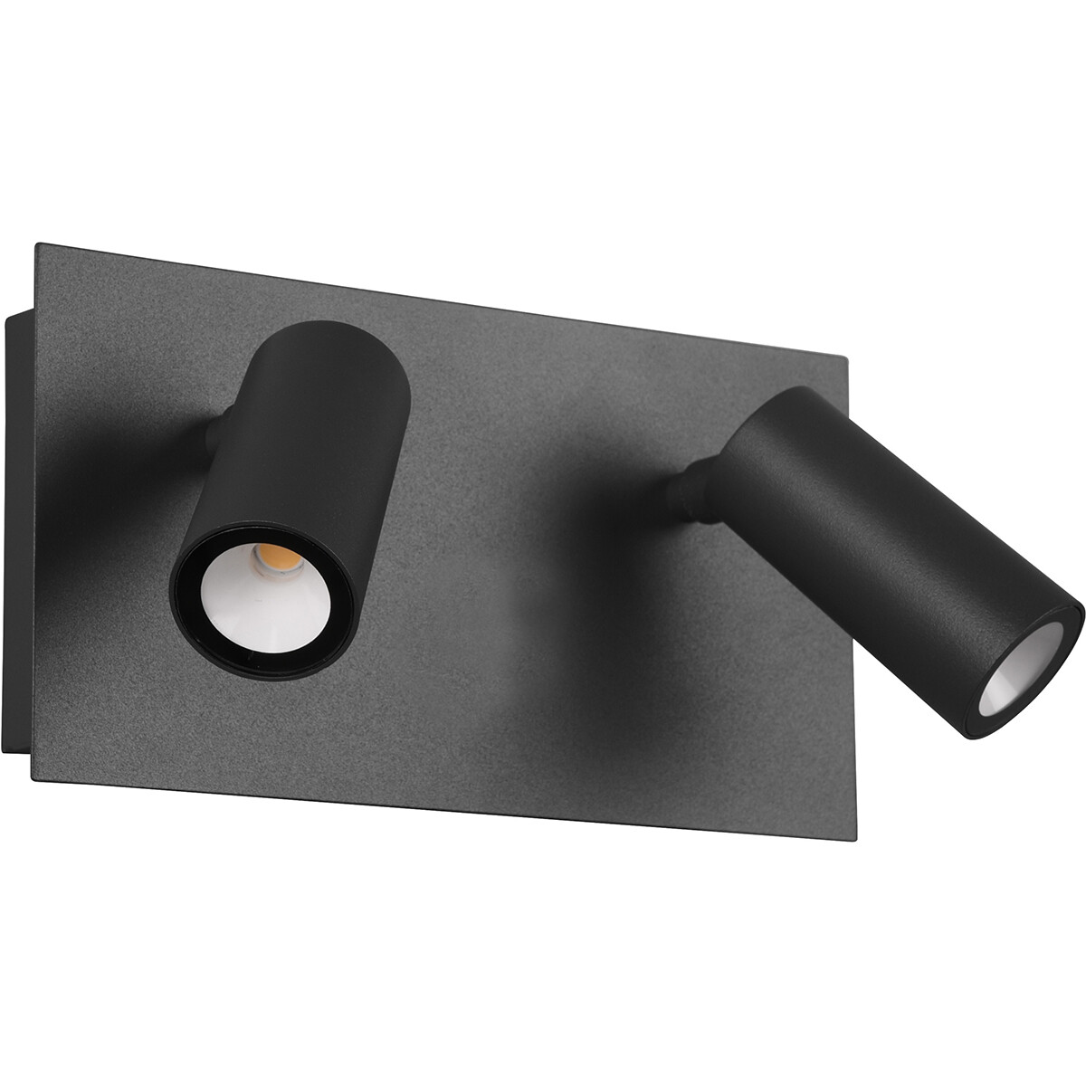 LED Tuinverlichting - Wandlamp Buitenlamp - Trion Sonei - 6W - Warm Wit 3000K - 2-lichts - Rechthoek - Mat Antraciet - Aluminium