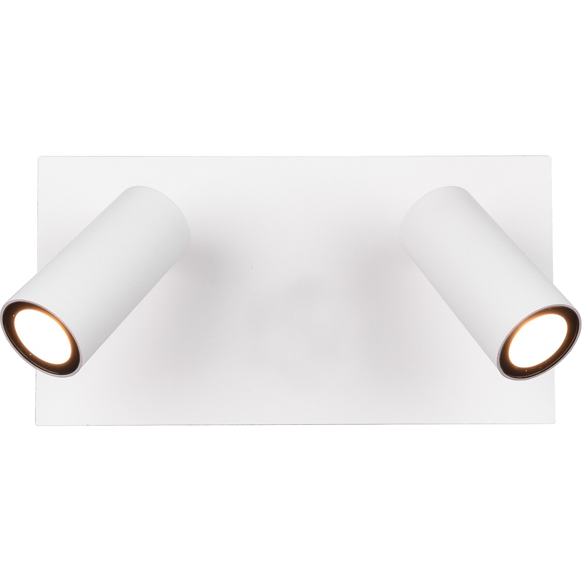 LED Tuinverlichting - Wandlamp Buitenlamp - Trion Sonei - 6W - Warm Wit 3000K - 2-lichts - Rechthoek - Mat Wit - Aluminium