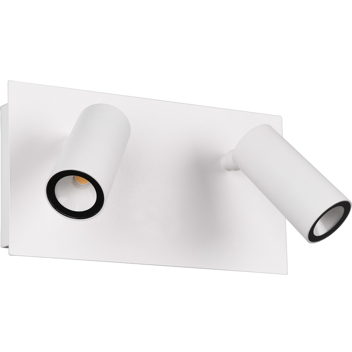 LED Tuinverlichting - Wandlamp Buitenlamp - Trion Sonei - 6W - Warm Wit 3000K - 2-lichts - Rechthoek - Mat Wit - Aluminium