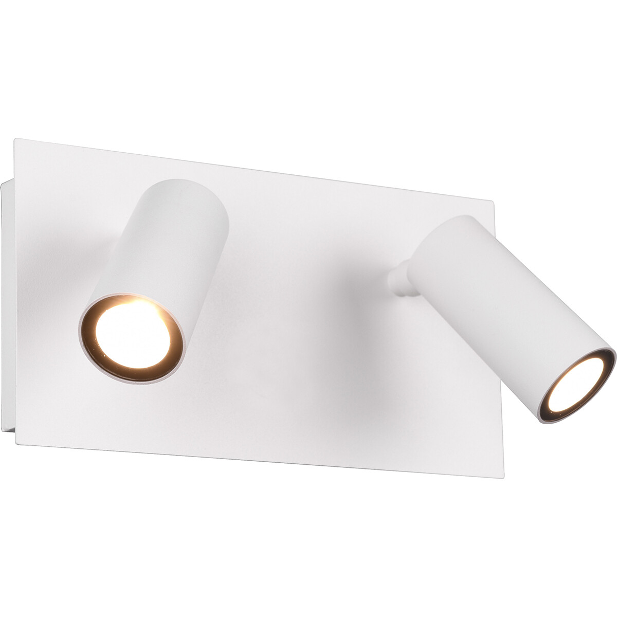 LED Tuinverlichting Wandlamp Buitenlamp Trion Sonei 6W Warm Wit 3000K 2-lichts Rechthoek Mat Wit Alu