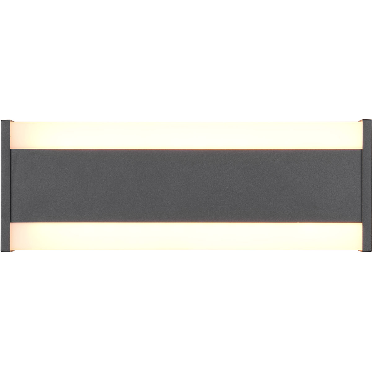 LED Tuinverlichting - Wandlamp Buitenlamp - Trion Watson - 7W - Aanpasbare Kleur - Rechthoek - Antraciet - Aluminium