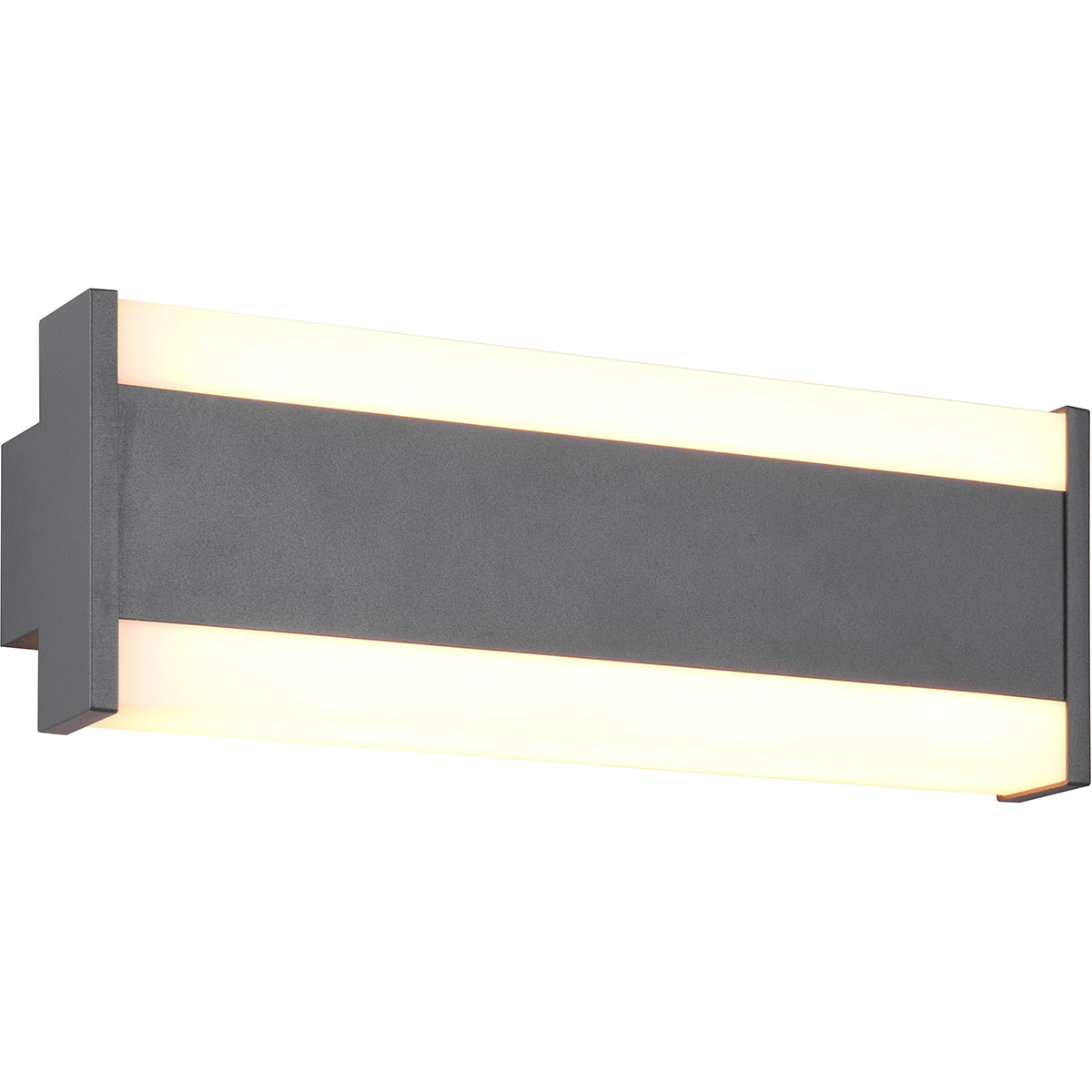 LED Tuinverlichting - Wandlamp Buitenlamp - Trion Watson - 7W - Aanpasbare Kleur - Rechthoek - Antraciet - Aluminium