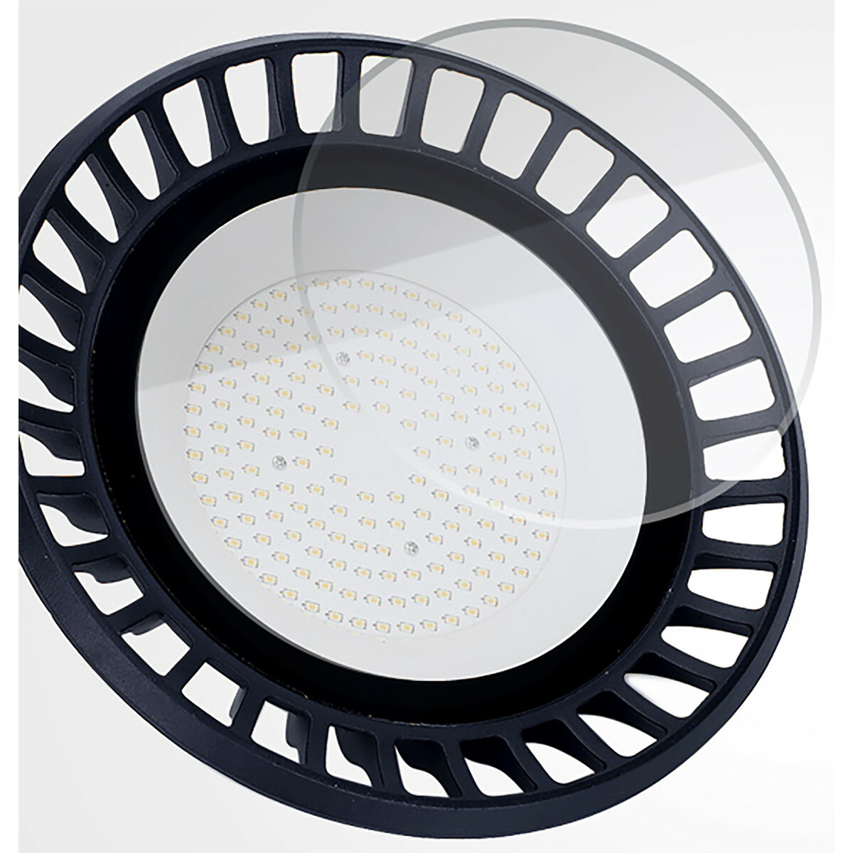 LED UFO High Bay 100W - Aigi Eiya - Magazijnverlichting - Waterdicht IP65 - Helder/Koud Wit 6500K - Aluminium