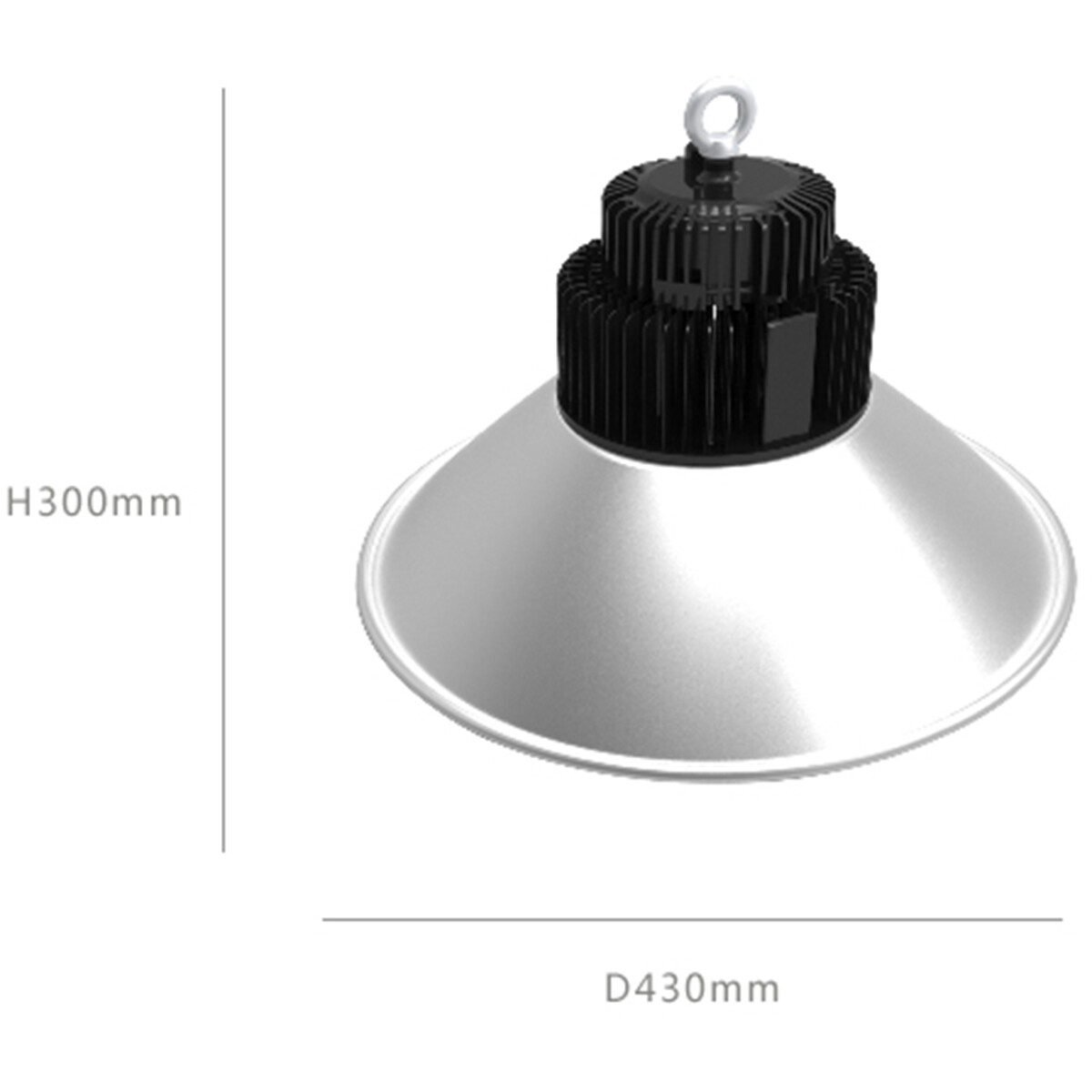 LED UFO High Bay 100W - Aigi Mania - Magazijnverlichting - Waterdicht IP65 - Helder/Koud Wit 6000K - Mat Zwart - Aluminium