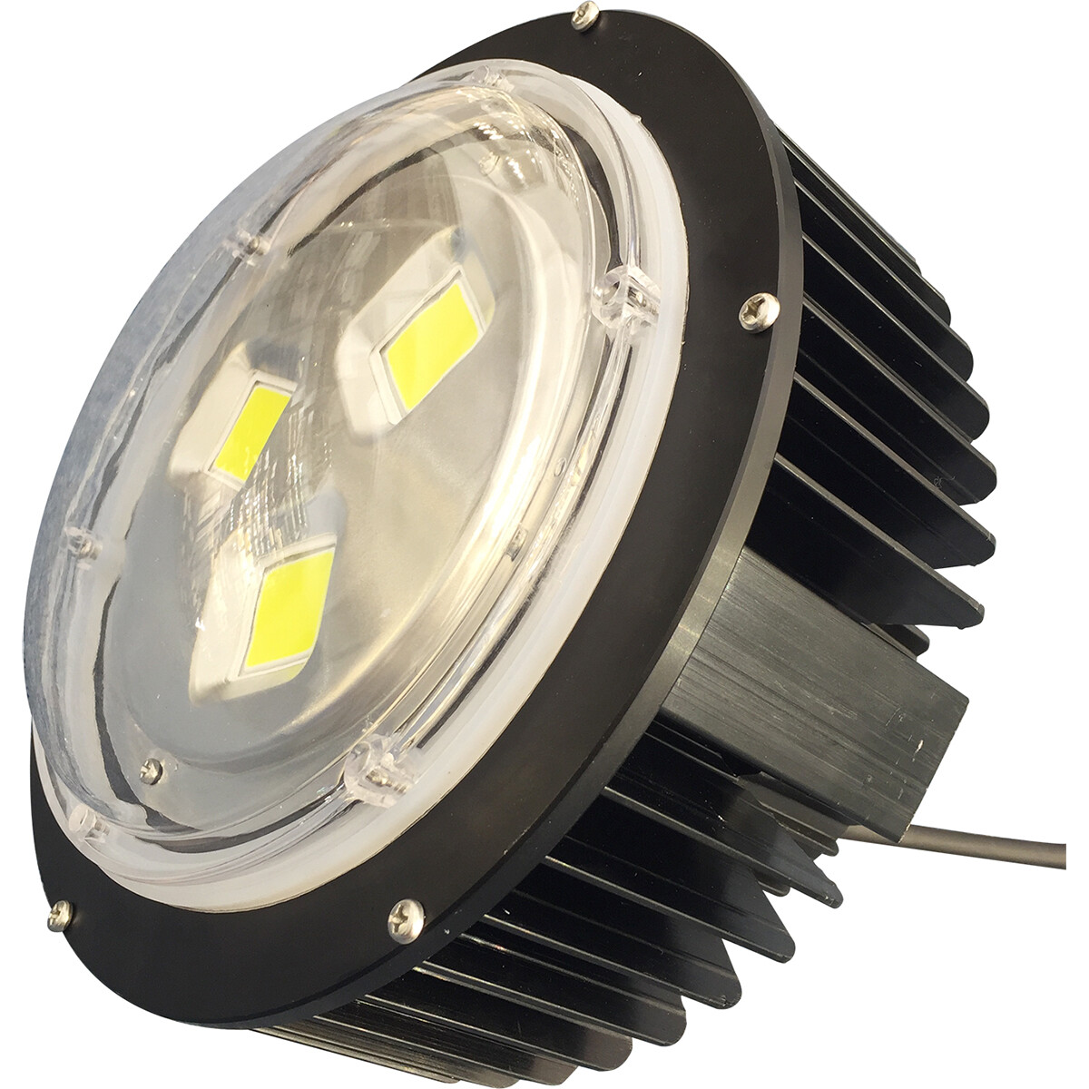 LED UFO High Bay 100W - Aigi Mania - Magazijnverlichting - Waterdicht IP65 - Natuurlijk Wit 4000K - Mat Zwart - Aluminium