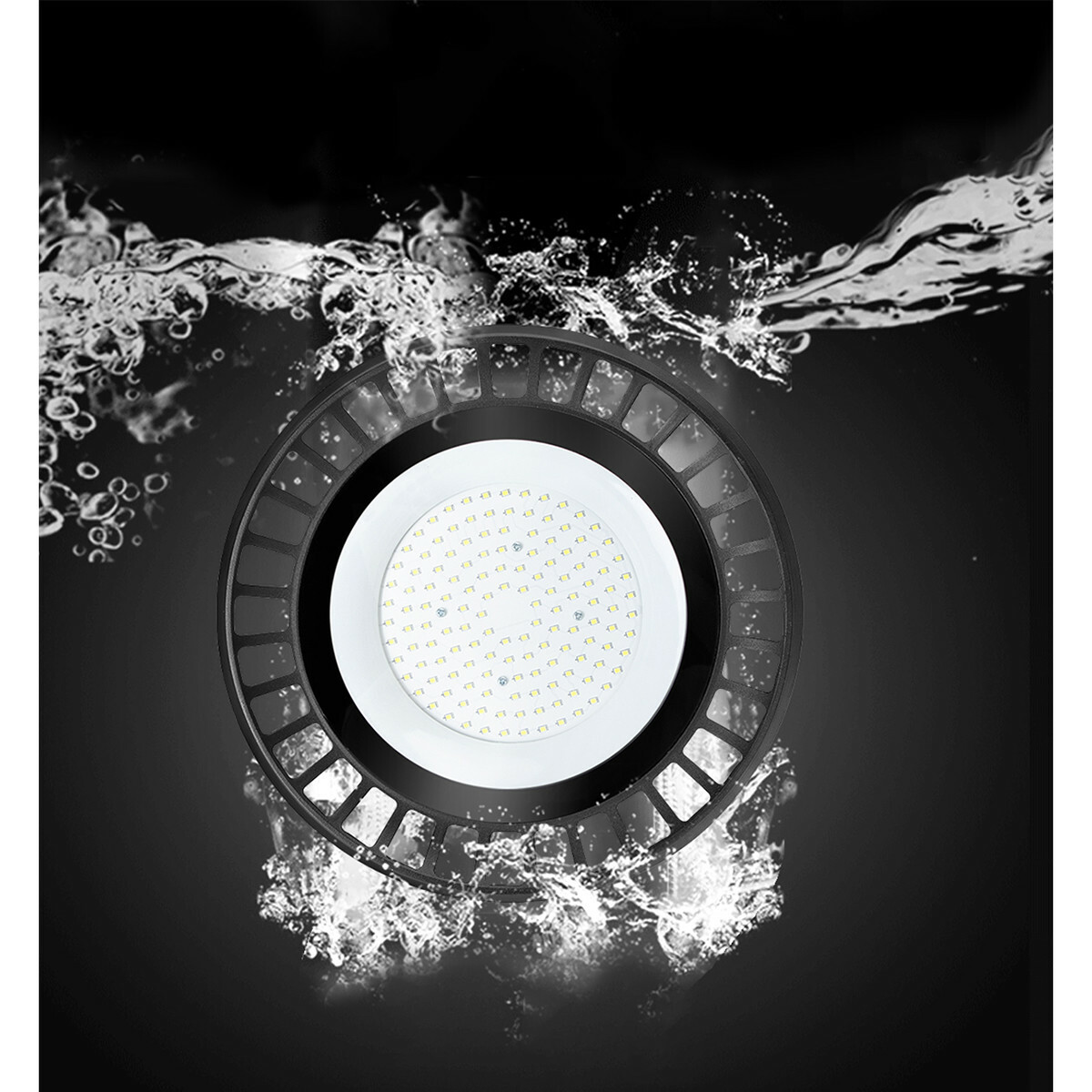 LED UFO High Bay 150W - Aigi Retri - Magazijnverlichting - Waterdicht IP65 - Natuurlijk Wit 4000K - Aluminium