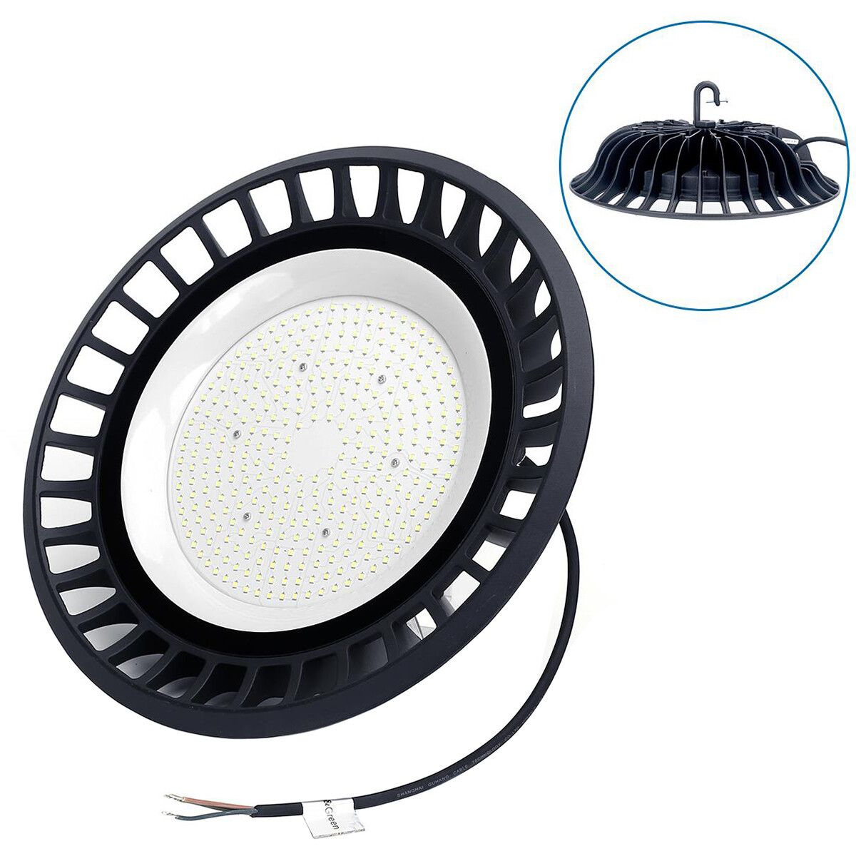 LED UFO High Bay 200W - Aigi Eiya - Magazijnverlichting - Waterdicht IP65 - Helder/Koud Wit 6500K - Aluminium