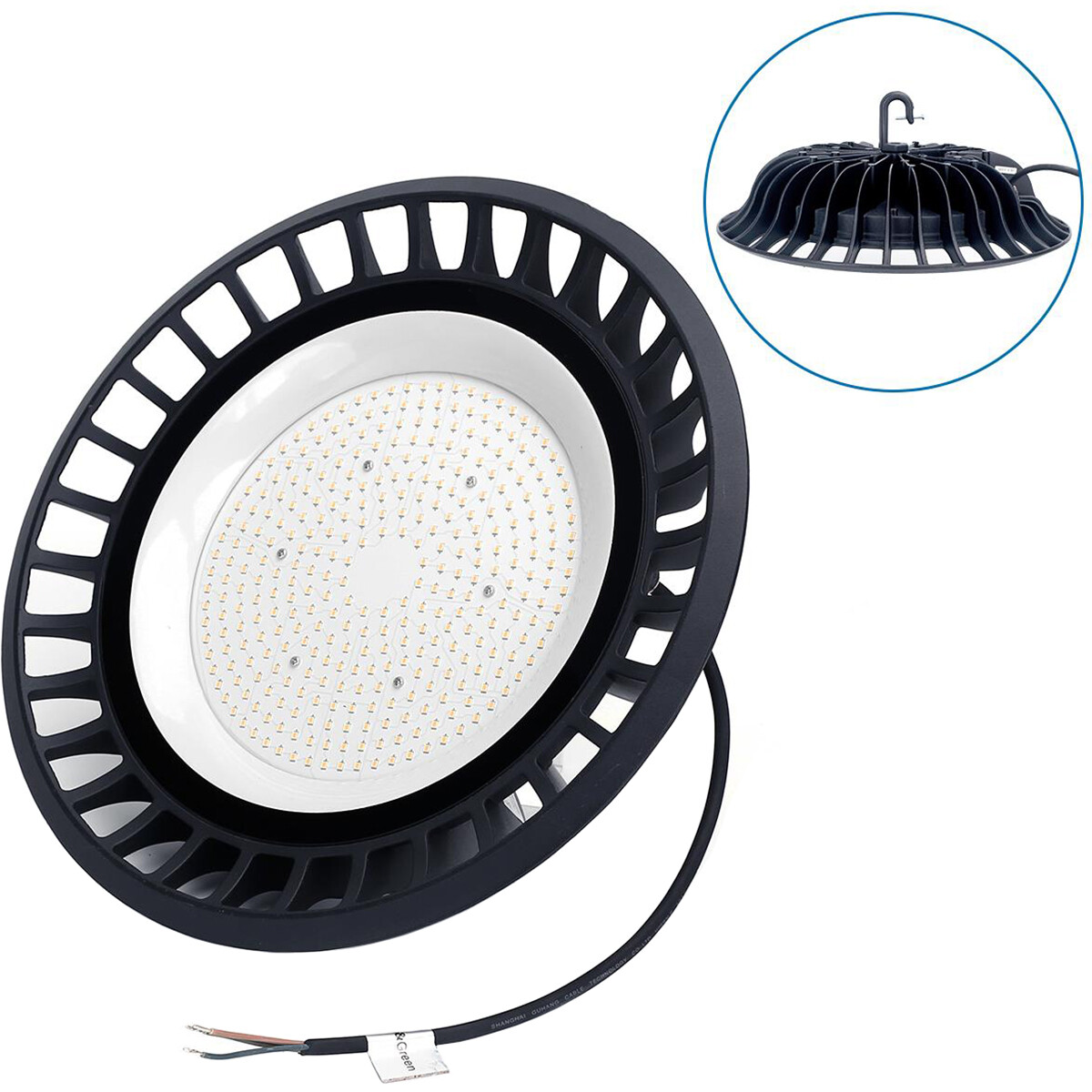 LED UFO High Bay 200W - Aigi Eiya - Magazijnverlichting - Waterdicht IP65 - Natuurlijk Wit 4000K - Aluminium