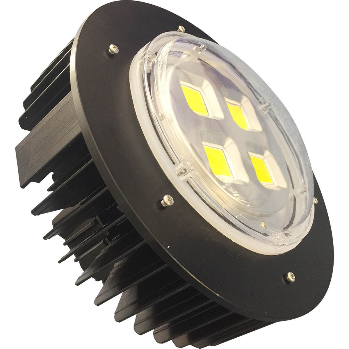 LED UFO High Bay 200W - Aigi Mania - Magazijnverlichting - Waterdicht IP65 - Helder/Koud Wit 6000K - Mat Zwart - Aluminium