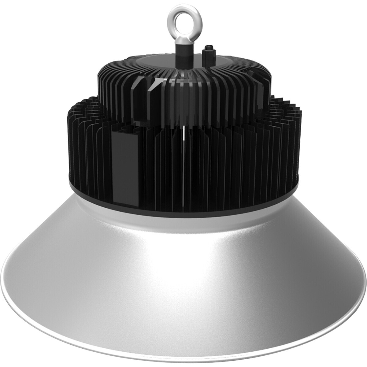 LED UFO High Bay 200W - Aigi Mania - Magazijnverlichting - Waterdicht IP65 - Helder/Koud Wit 6000K - Mat Zwart - Aluminium