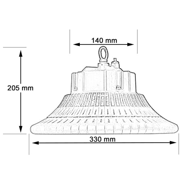 LED UFO High Bay - 150W High Lumen - Magazijnverlichting - Waterdicht IP65 - Helder/Koud Wit 6000K - Aluminium - OSRAM LEDs