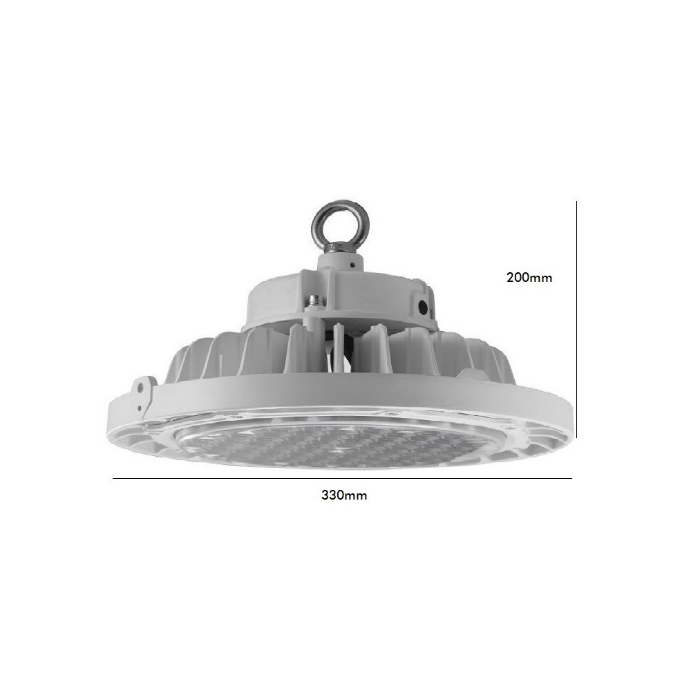 LED UFO High Bay - 200W UGR17 Dimbaar - Magazijnverlichting - Waterdicht IP65 - Helder/Koud Wit 6000K - Aluminium - OSRAM LEDs