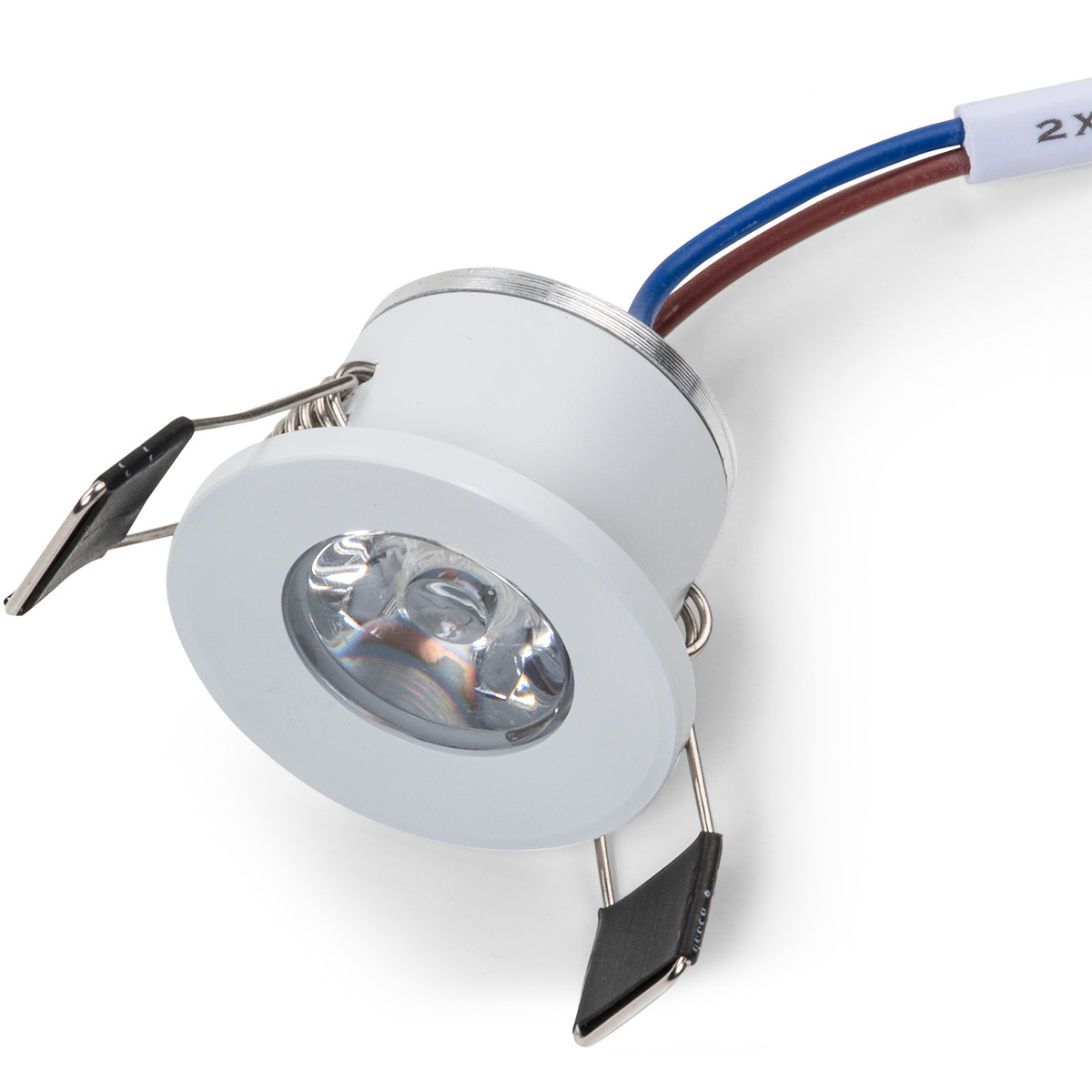 LED Veranda Spot Verlichting - Velvalux - 1W - Natuurlijk Wit 4000K - Inbouw - Dimbaar - Rond - Mat Wit - Aluminium - Ø31mm