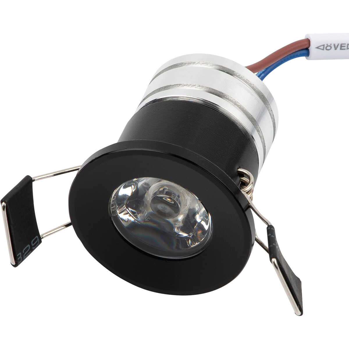 LED Veranda Spot Verlichting - Velvalux - 3W - Natuurlijk Wit 4000K - Inbouw - Dimbaar - Rond - Mat Zwart - Aluminium - Ø31mm