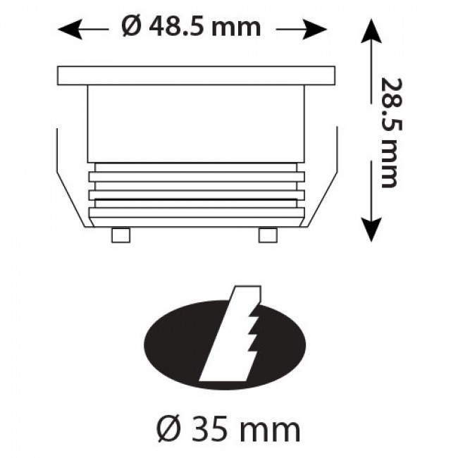 LED Veranda Spot Verlichting 6 Pack - Inbouw Rond 3W - Natuurlijk Wit 4200K - Mat Wit Aluminium - Ø48.5mm