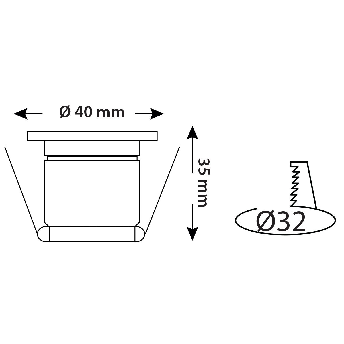 LED Veranda Spot Verlichting 6 Pack - Inbouw Vierkant 1W - Natuurlijk Wit 4200K - Mat Wit Aluminium - 40mm