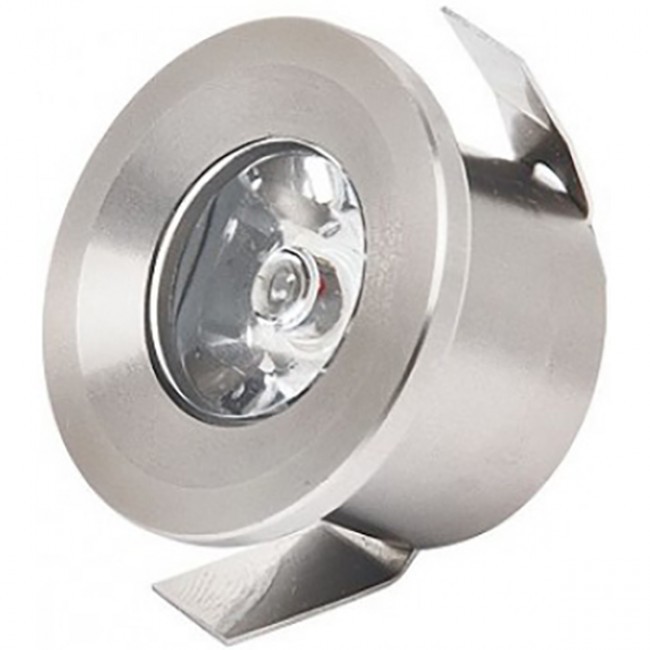 LED Veranda Spot Verlichting 6 Pack - Mony - Inbouw Rond 1W - Natuurlijk Wit 4200K - Mat Chroom Aluminium - Ø33mm