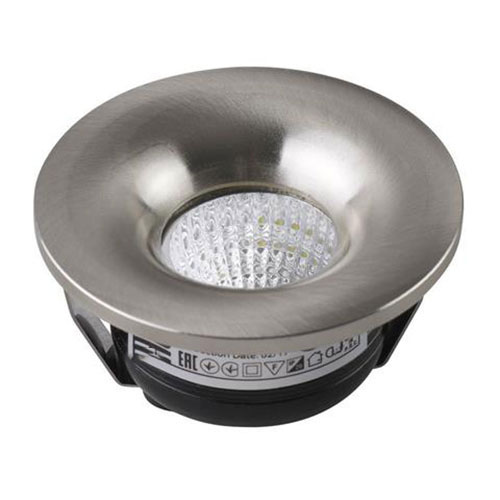 LED Veranda Spot Verlichting Inbouw Rond 3W Natuurlijk Wit 4200K Mat Chroom Aluminium Ø48.5mm