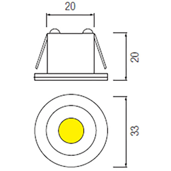 LED Veranda Spot Verlichting - Mony - Inbouw Rond 1W - Natuurlijk Wit 4200K - Mat Chroom Aluminium - Ø33mm