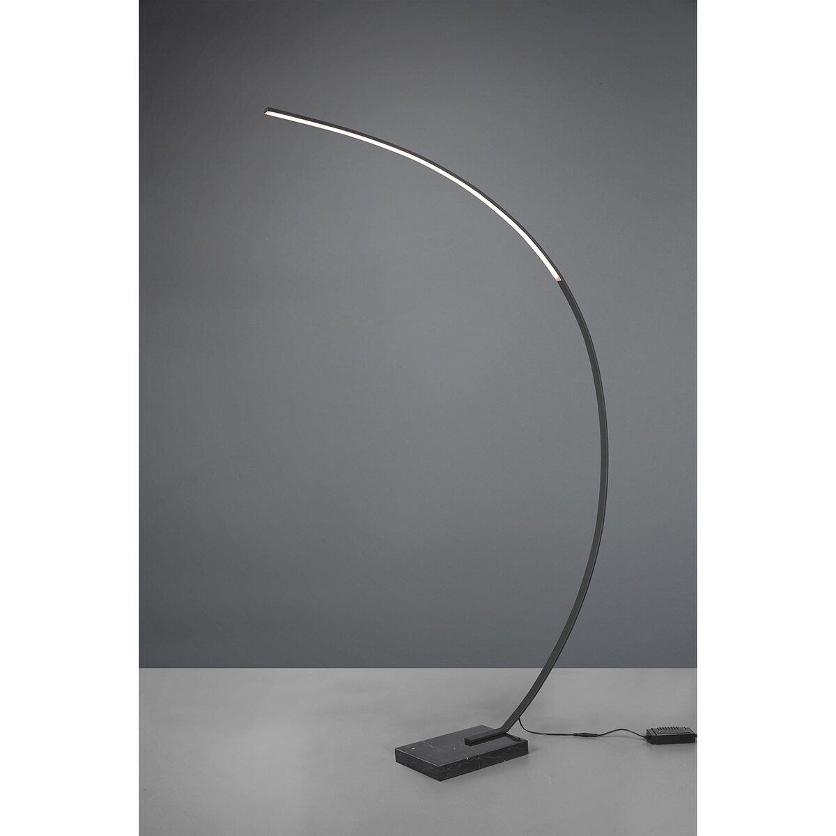 LED Vloerlamp - Trion Bango - 18W - Warm Wit 3000K - Dimbaar - Rechthoek - Mat Zwart - Aluminium