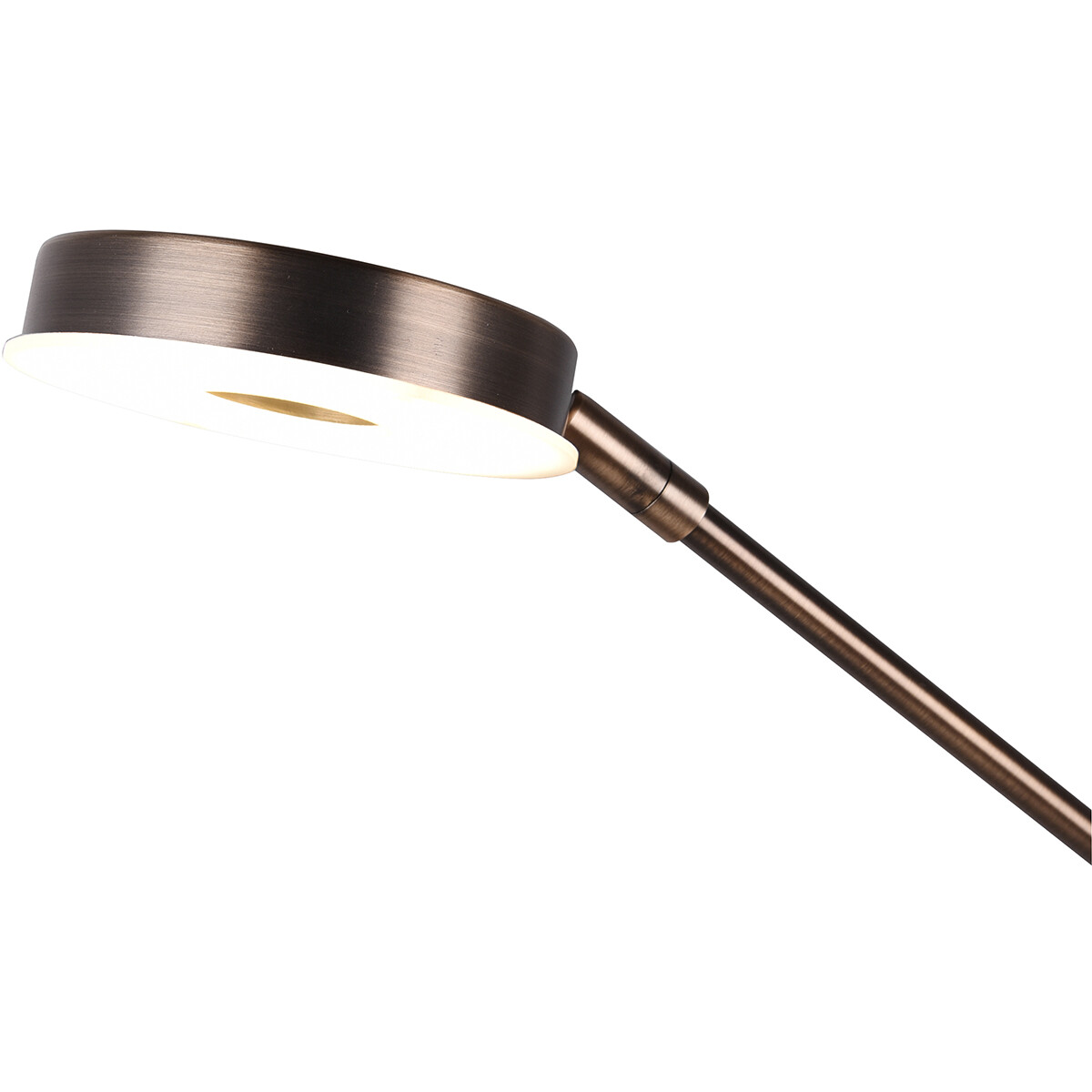 LED Vloerlamp - Trion Barry - 38W - Aanpasbare Kleur - Dimbaar - Rond - Oud Brons - Aluminium