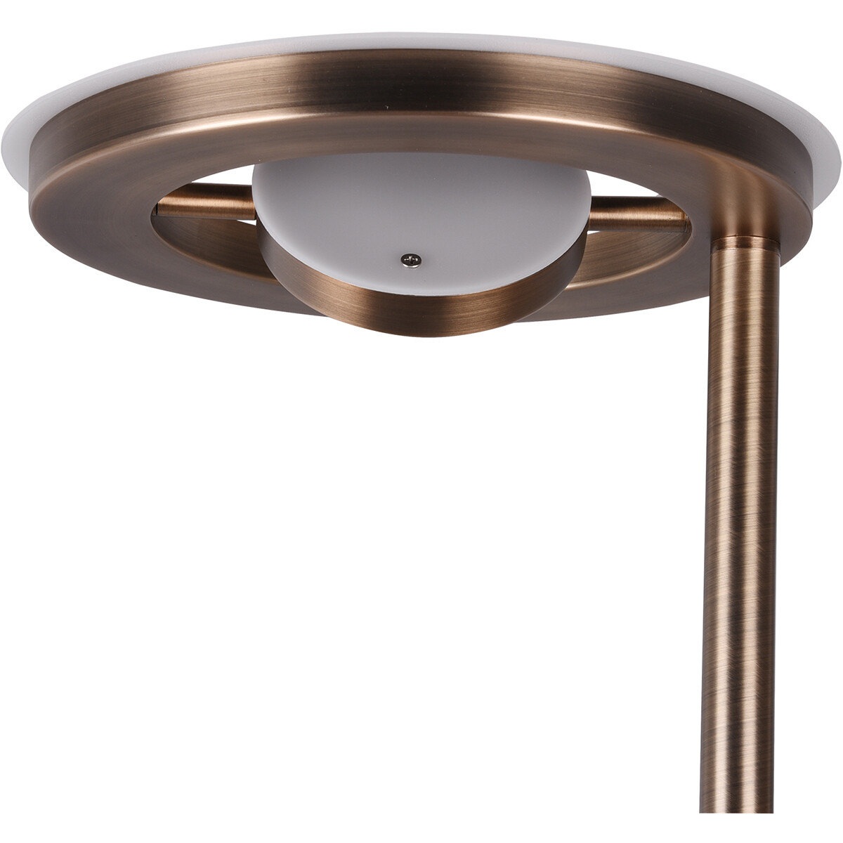 LED Vloerlamp - Trion Barry - 38W - Aanpasbare Kleur - Dimbaar - Rond - Oud Brons - Aluminium