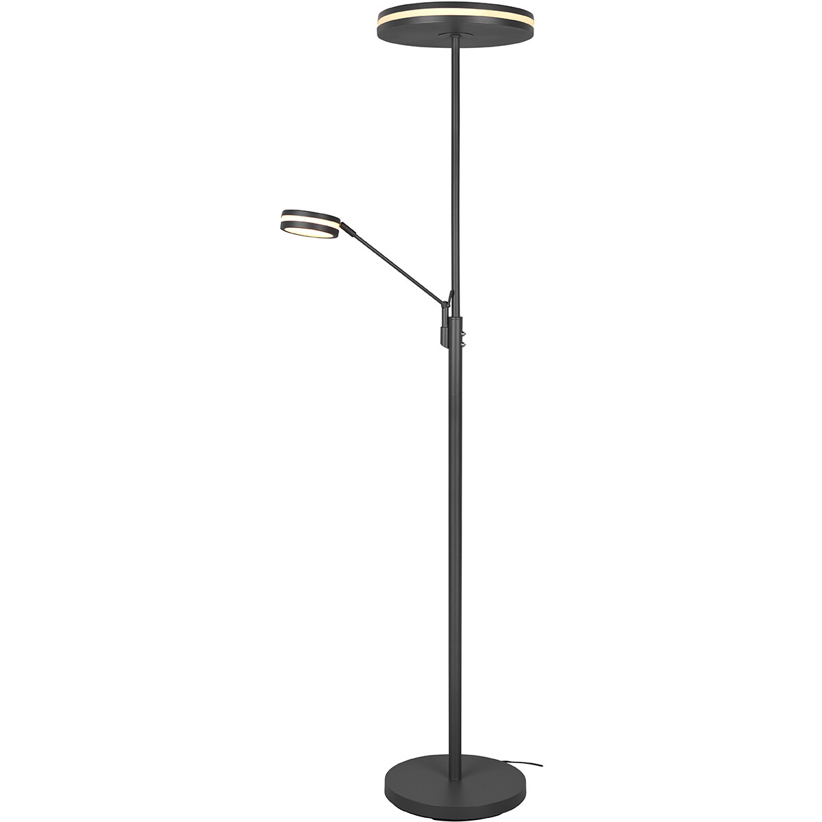 LED Vloerlamp - Trion Franco - 41.5W - Aanpasbare Kleur - Dimbaar - Rond - Mat Antraciet - Aluminium product afbeelding