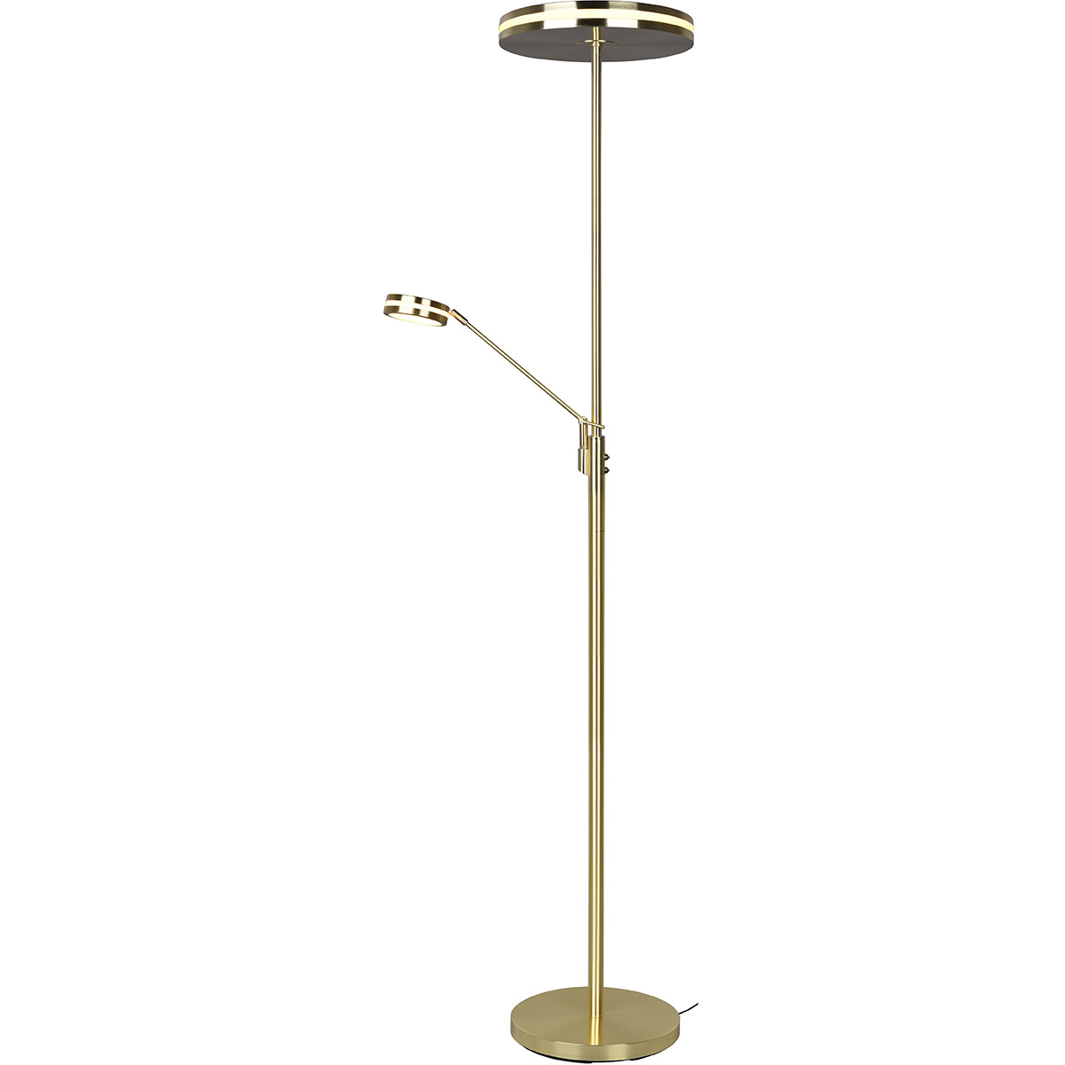 LED Vloerlamp - Trion Franco - 41.5W - Aanpasbare Kleur - Dimbaar - Rond - Mat Goud - Aluminium product afbeelding