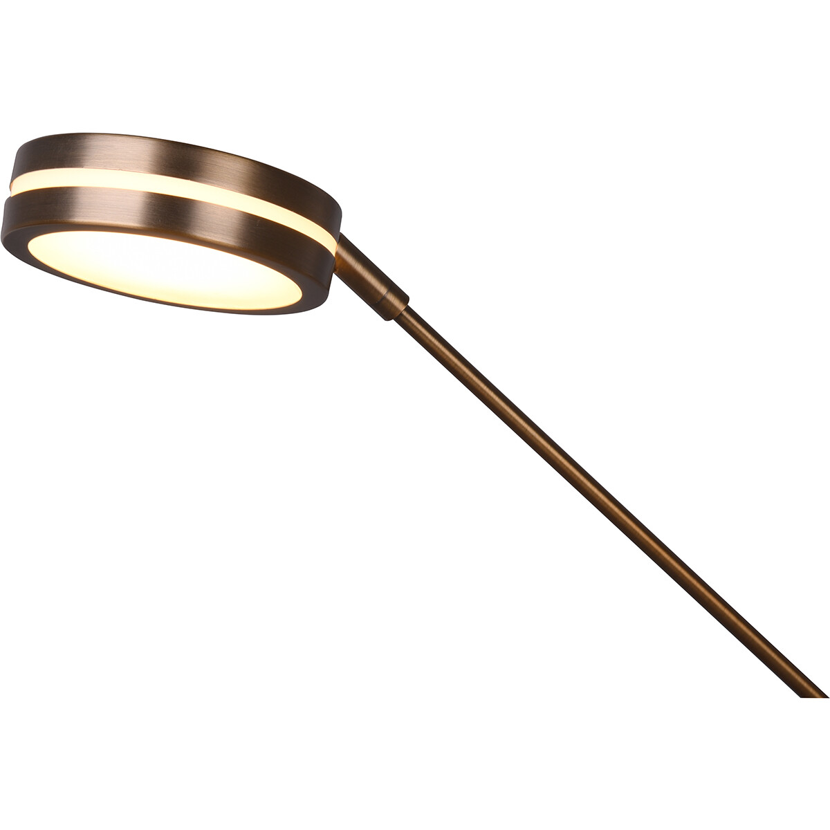 LED Vloerlamp - Trion Franco - 41.5W - Aanpasbare Kleur - Dimbaar - Rond - Oud Brons - Aluminium