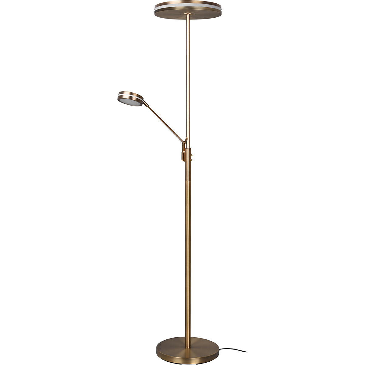 LED Vloerlamp - Trion Franco - 41.5W - Aanpasbare Kleur - Dimbaar - Rond - Oud Brons - Aluminium