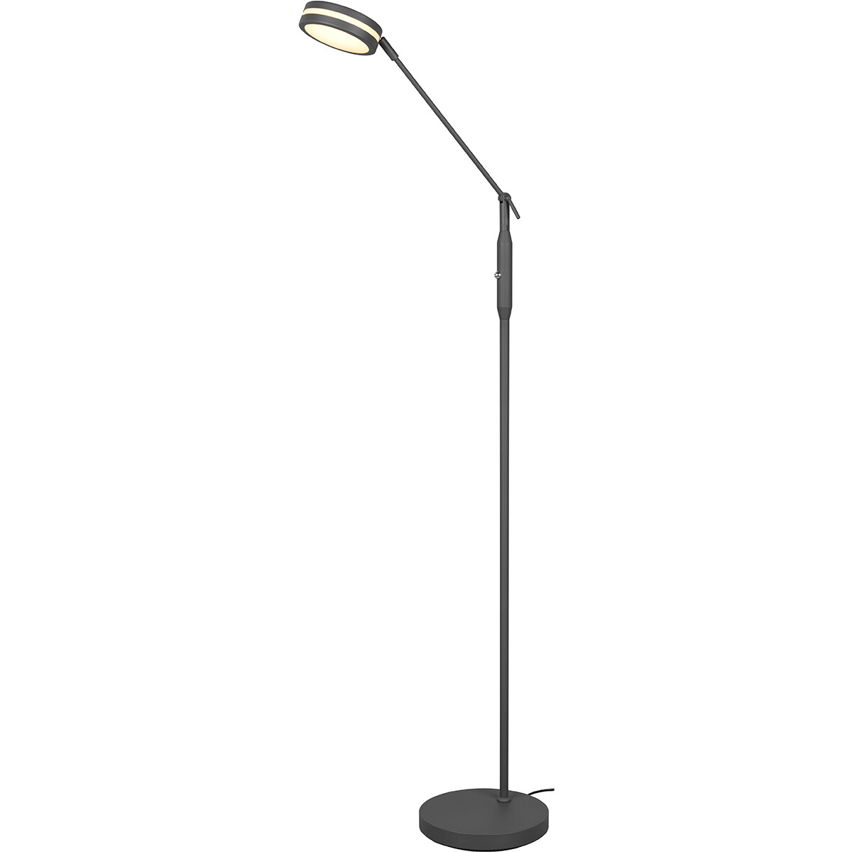 LED Vloerlamp - Trion Franco - 6.5W - Aanpasbare Kleur - Dimbaar - Rond - Mat Antraciet - Aluminium product afbeelding