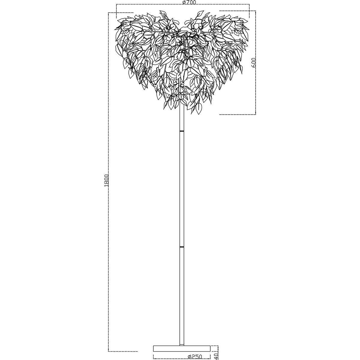 LED Vloerlamp - Trion Lovy - E14 Fitting - 3-lichts - Rond - Glans Chroom - Aluminium