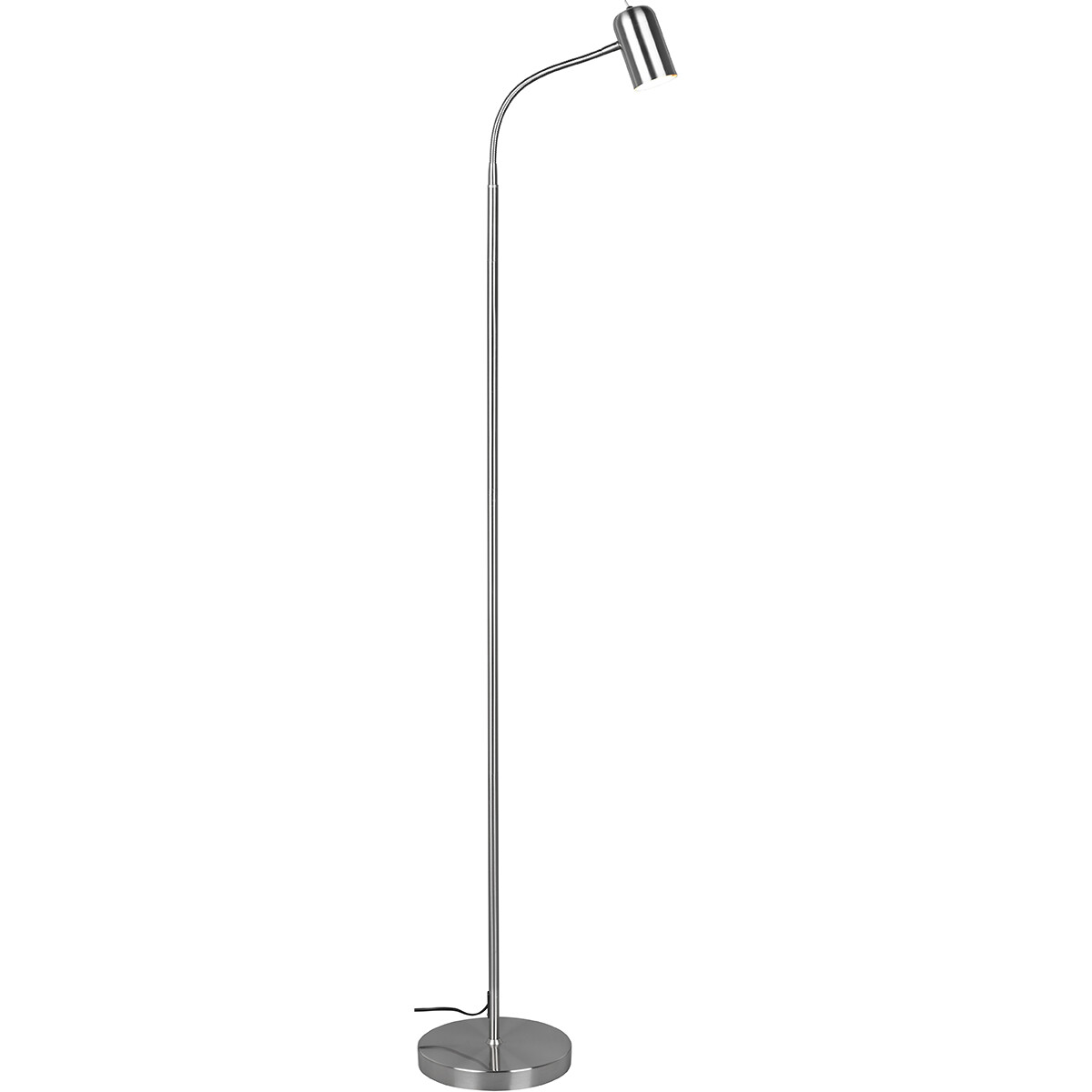 LED Vloerlamp - Trion Malaya - GU10 Fitting - Rond - Mat Nikkel - Aluminium product afbeelding