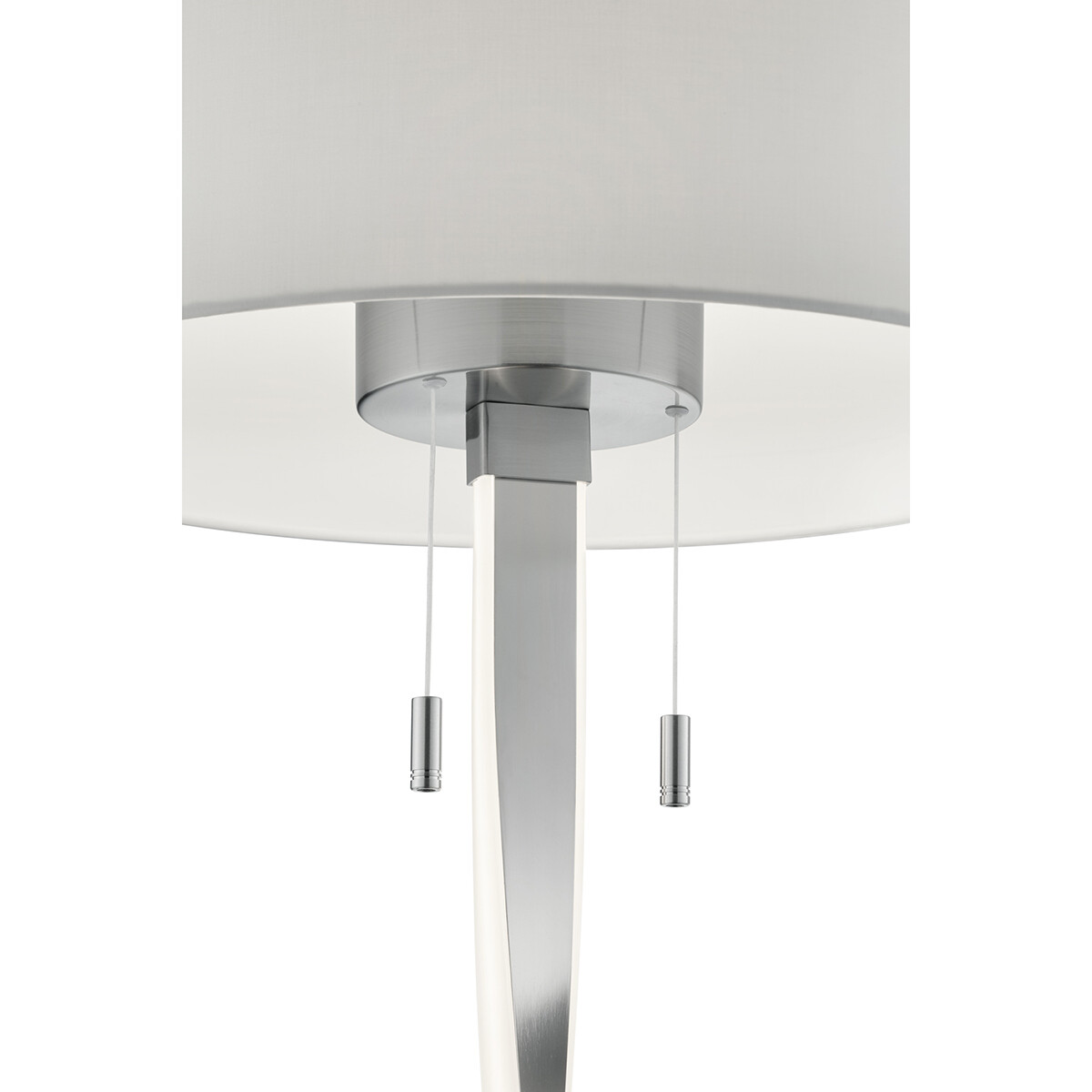 LED Vloerlamp - Trion Ninda - E27 Fitting - 14W - Warm Wit 3000K - Rond - Mat Nikkel - Aluminium