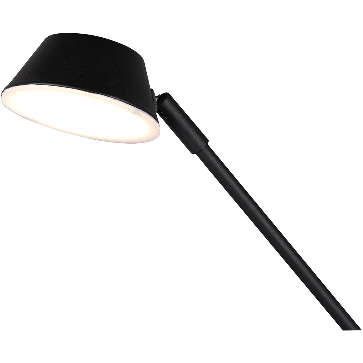 LED Vloerlamp - Trion Ohara - 20.5W - Warm Wit 3000K - Dimbaar - Rond - Mat Zwart - Aluminium