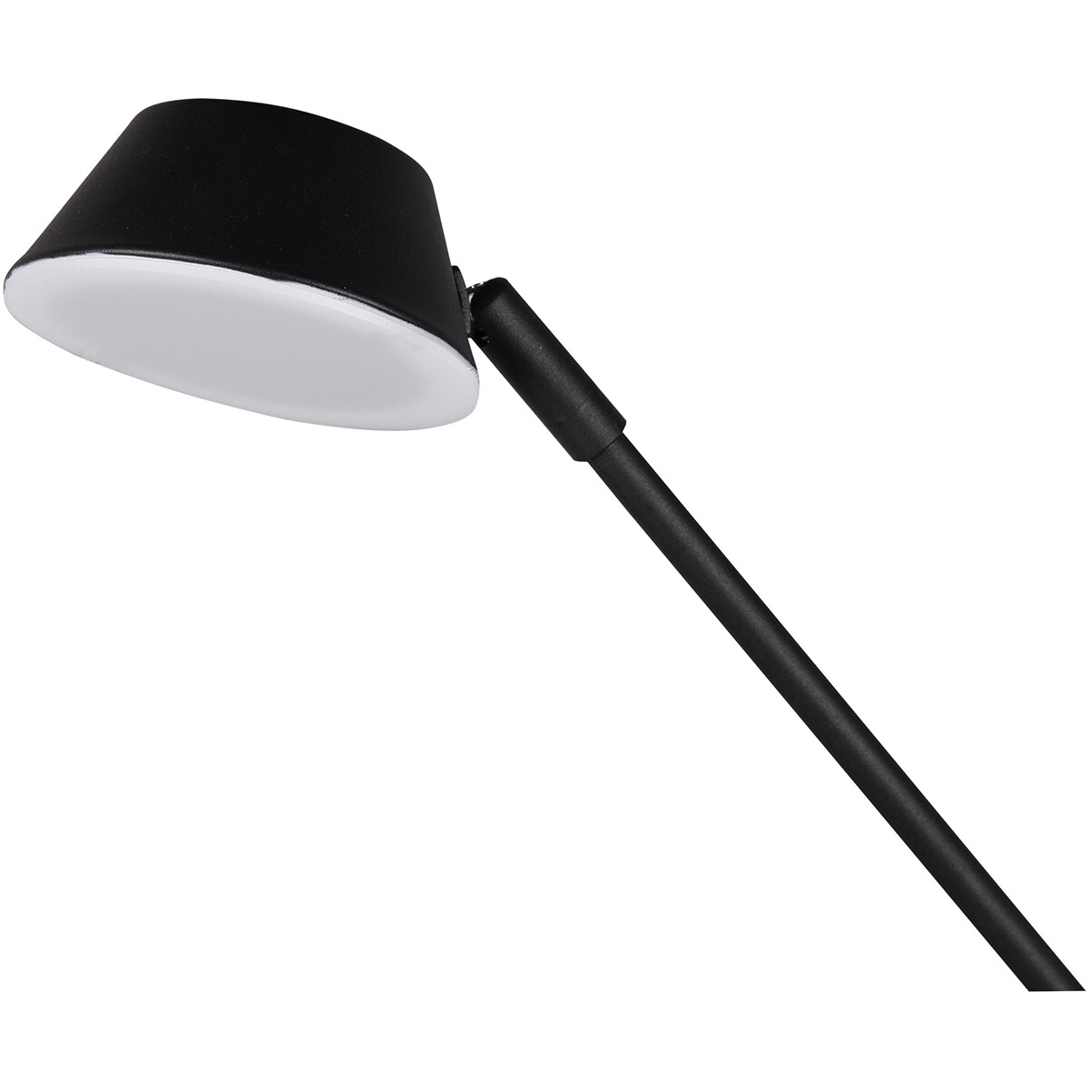 LED Vloerlamp - Trion Ohara - 20.5W - Warm Wit 3000K - Dimbaar - Rond - Mat Zwart - Aluminium