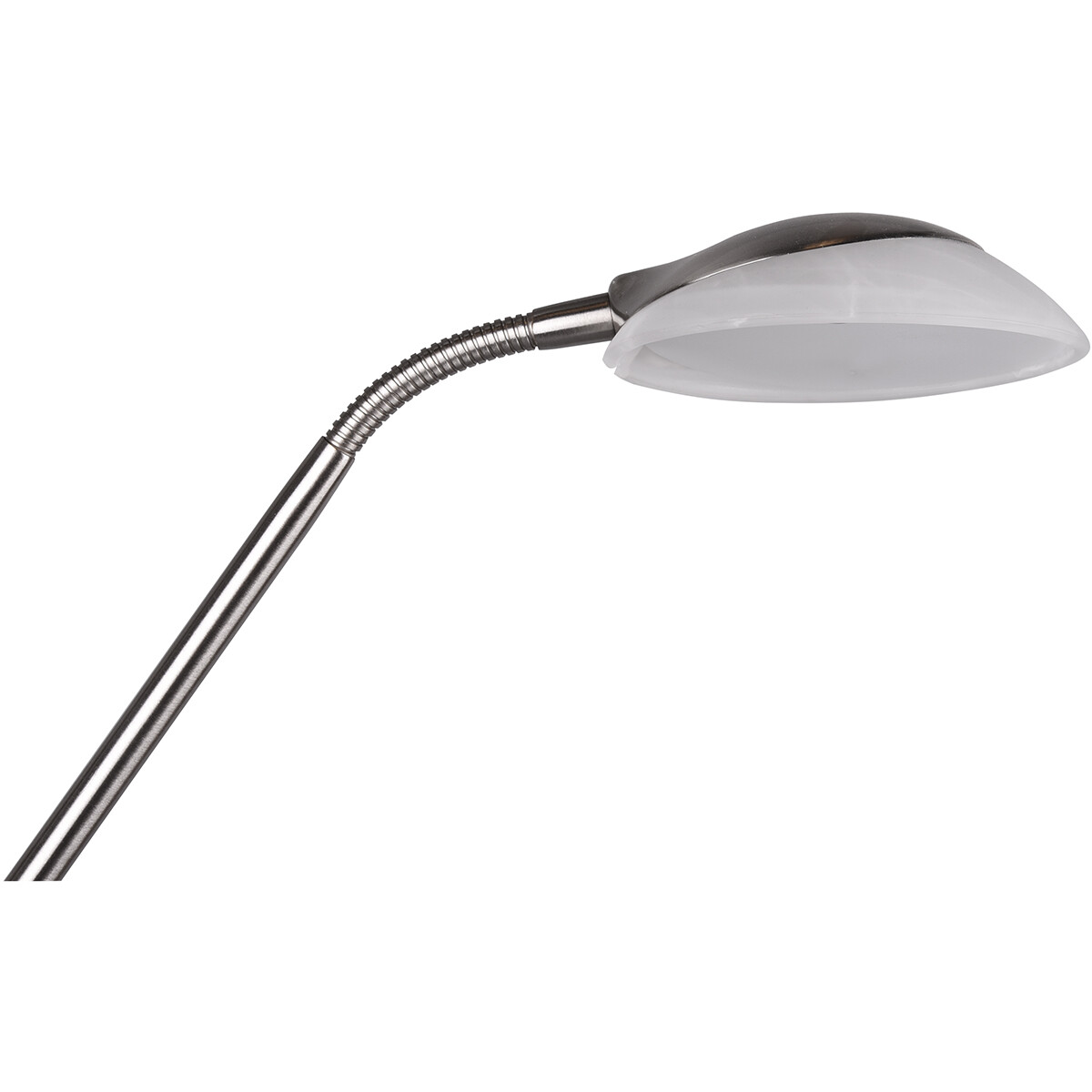 LED Vloerlamp - Trion Orsan - 31W - Warm Wit 3000K - Dimbaar - Rond - Mat Nikkel - Aluminium