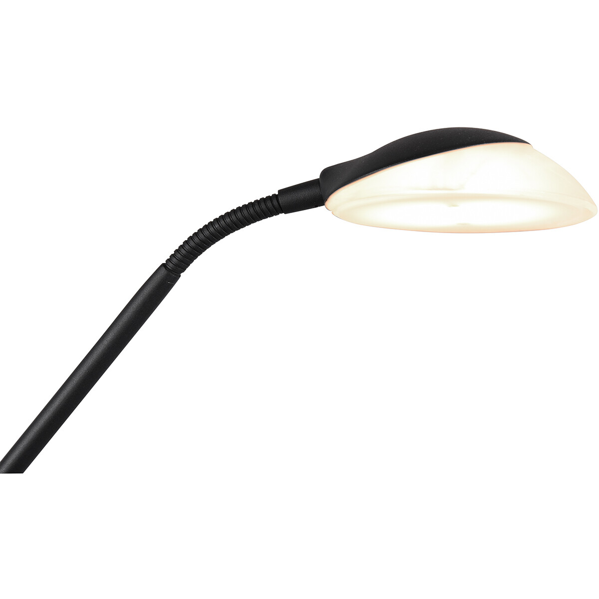 LED Vloerlamp - Trion Orsan - 31W - Warm Wit 3000K - Dimbaar - Rond - Mat Zwart - Aluminium