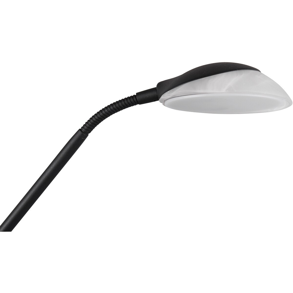 LED Vloerlamp - Trion Orsan - 31W - Warm Wit 3000K - Dimbaar - Rond - Mat Zwart - Aluminium