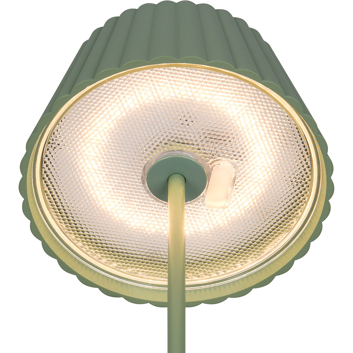 LED Vloerlamp - Trion Uraz - 1.5W - Warm Wit 3000K - Spatwaterdicht IP44 - USB Oplaadbaar - Rond - Pistachegroen - Metaal