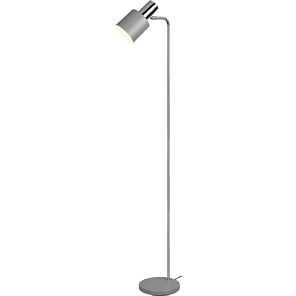 LED Vloerlamp - Vloerverlichting - Trion Alimo - E27 Fitting - Rond - Mat Grijs - Aluminium product afbeelding