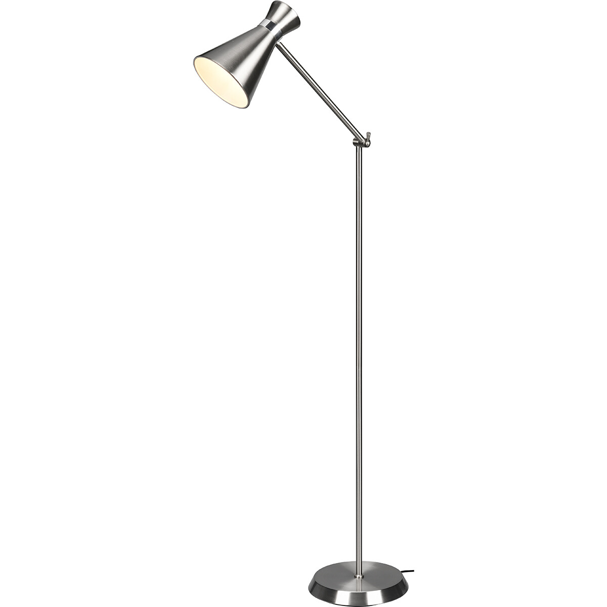 LED Vloerlamp - Vloerverlichting - Trion Ewomi - E27 Fitting - Rond - Mat Nikkel - Aluminium product afbeelding